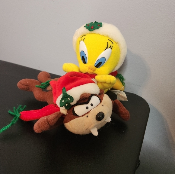 Tweety And Taz Looney Tunes Play By Play Set Of 2 Plush 1997 - Picture 1 of 14